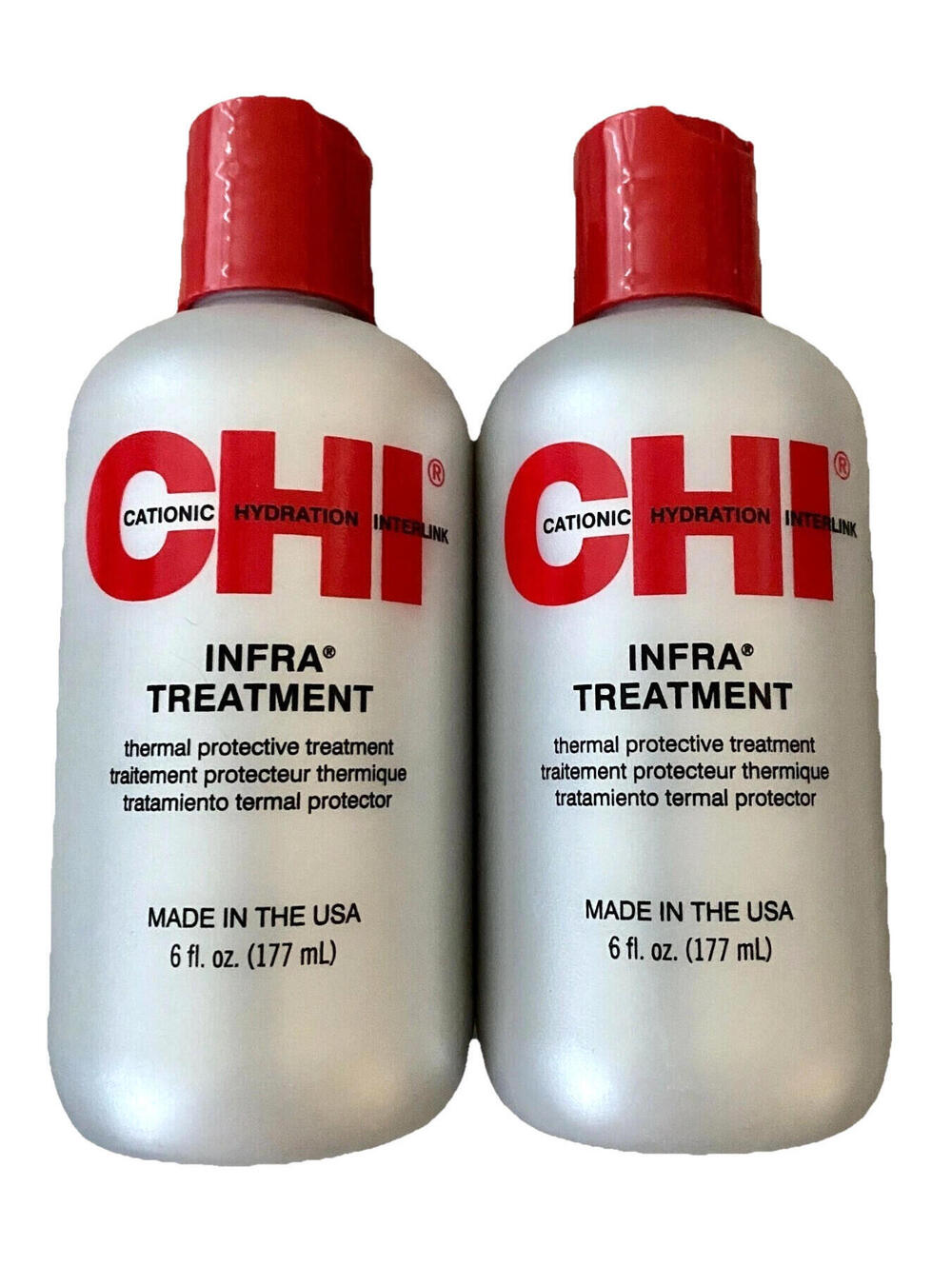 2-Pack NEW CHI Infra Thermal Heat Protective Hair Treatment (USA, 6 oz)